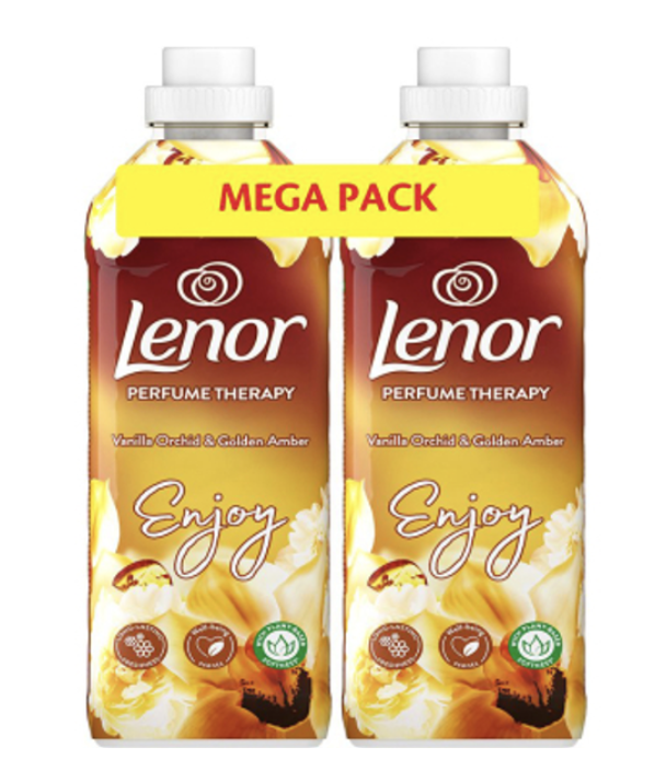 Кондиціонер для білизни 22859 LENOR Ванільна Орхідея та Золотий Бурштин 2х925мл